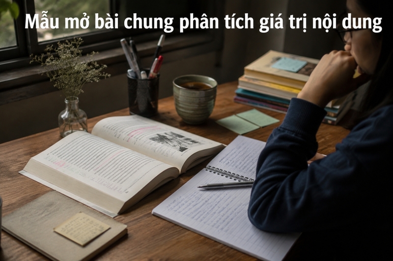 Mẫu mở bài chung phân tích giá trị nội dung