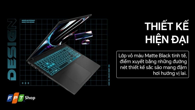 Thiết kế laptop ASUS Gaming V16