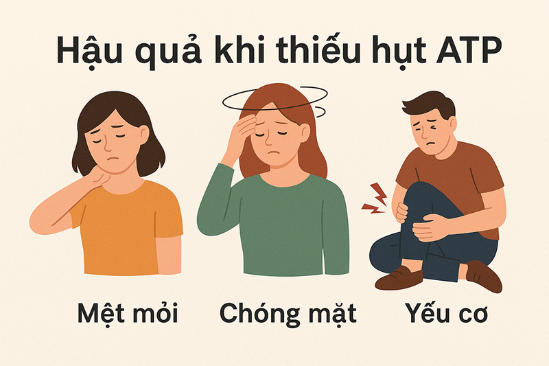 Hậu quả khi thiếu hụt ATP