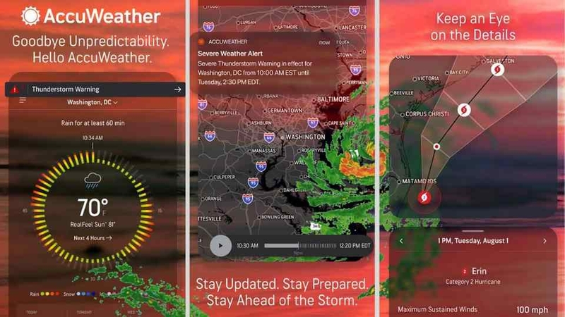 AccuWeather cung cấp nhiều chỉ số thời tiết hữu ích