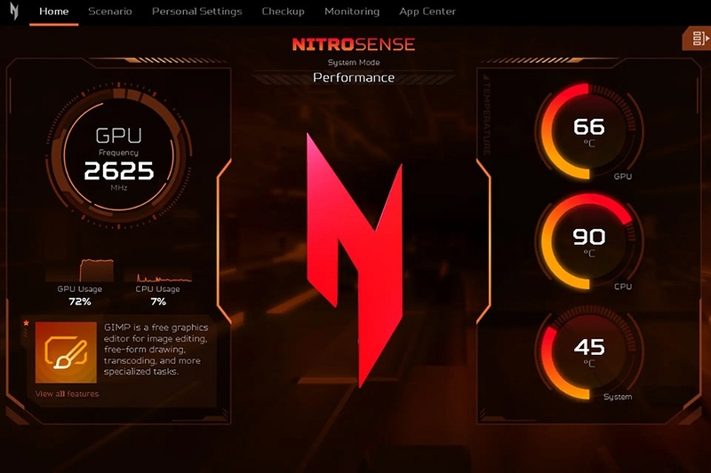 NitroSense mang đến khả năng tùy chỉnh chuyên sâu cho game thủ