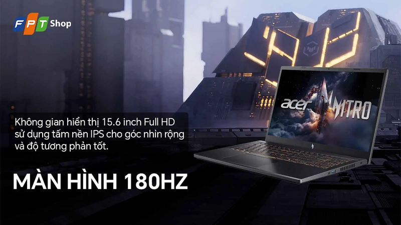 Màn hình 180 Hz mang đến trải nghiệm hình ảnh mượt mà