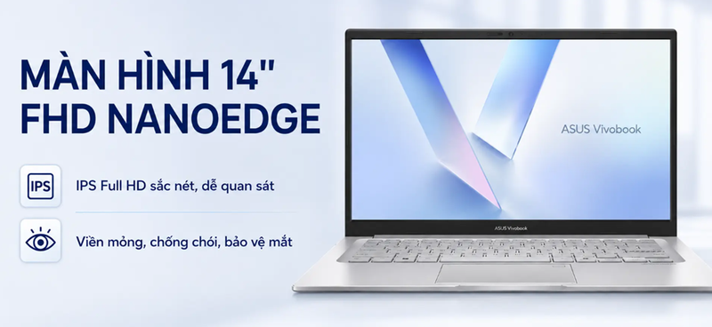 Màn hình ASUS VivoBook 14 sắc nét, dễ nhìn