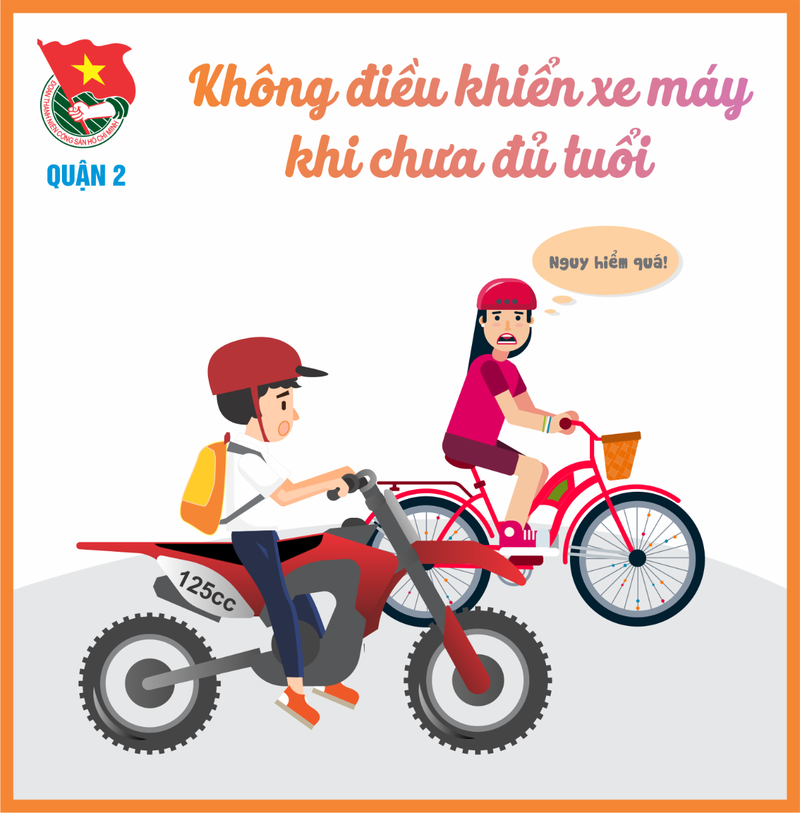 Không điều khiển xe máy khi chưa đủ tuổi