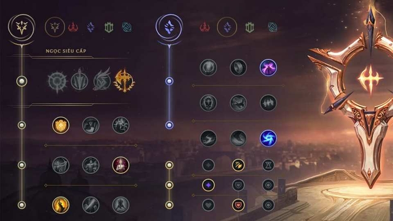 Bảng ngọc và phép bổ trợ Aphelios