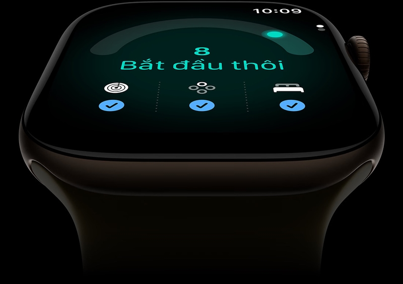 Apple Watch Series 12 GPS 42mm Viền nhôm Vàng Nhạt dây cao su Be Cát ảnh 11