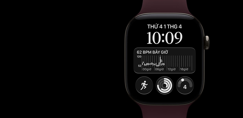 Apple Watch Series 12 GPS 42mm Viền nhôm Vàng Nhạt dây cao su Be Cát ảnh 9