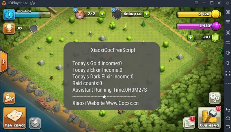 Mở Clash of Clans từ màn hình LDPlayer