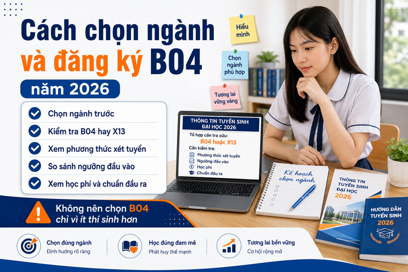 Cách chọn ngành và đăng ký B04 năm 2026