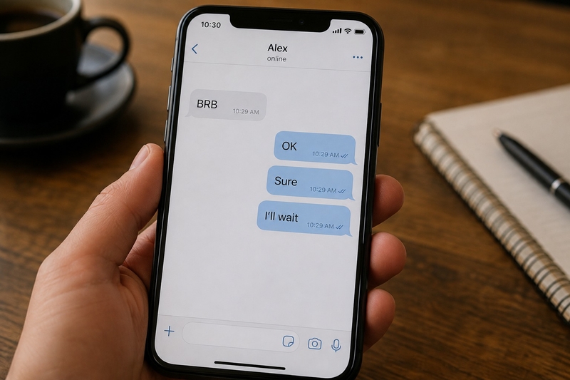 Nên phản hồi thế nào khi người khác nhắn BRB