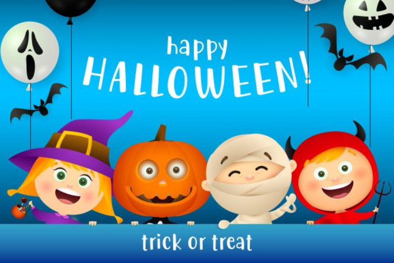 Background Halloween hoạt hình 4