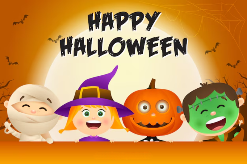 Background Halloween hoạt hình 5