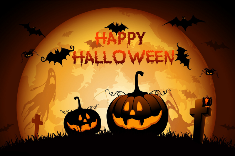 Background Halloween theo phong cách kinh dị 3