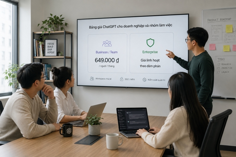 Bảng giá ChatGPT cho doanh nghiệp và nhóm làm việc