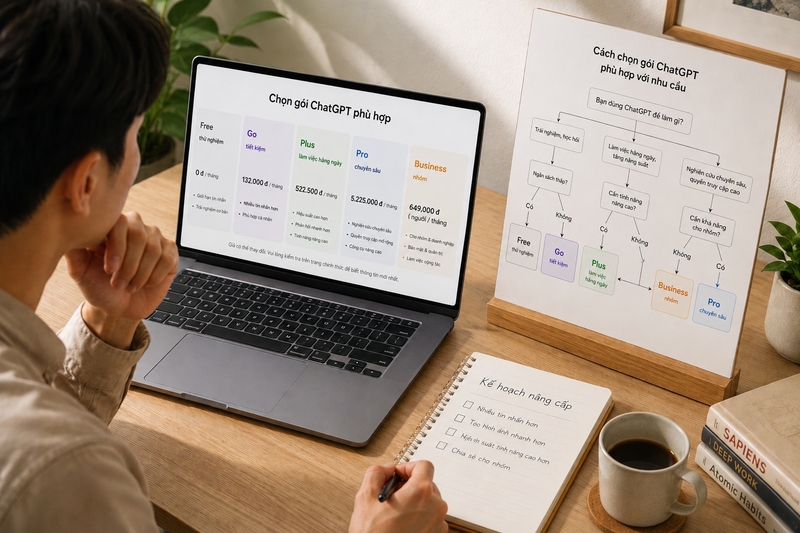 Cách chọn gói ChatGPT phù hợp với nhu cầu