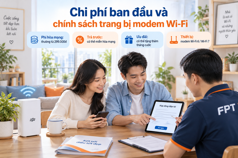 Chi phí ban đầu và chính sách trang bị modem Wi-Fi