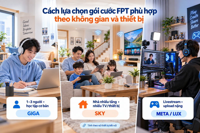 Việc xác định đúng nhu cầu thực tế giúp tránh tình trạng lãng phí dung lượng gói internet