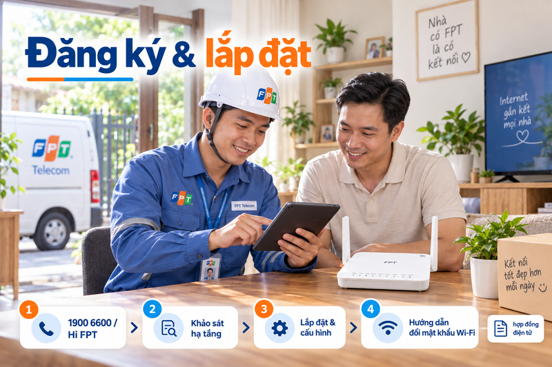 Quy trình đăng ký và thời gian triển khai lắp đặt