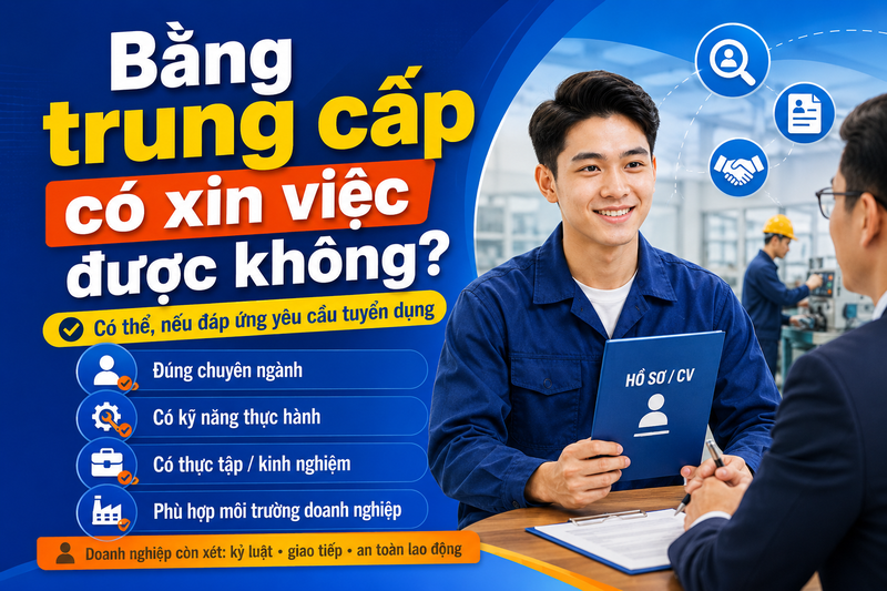 Bằng trung cấp có xin việc được không