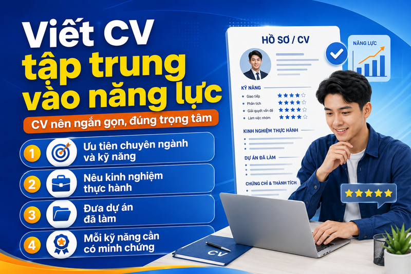 Viết CV tập trung vào năng lực