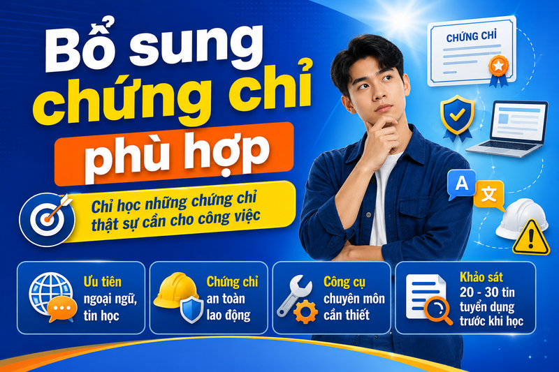 Bổ sung chứng chỉ phù hợp