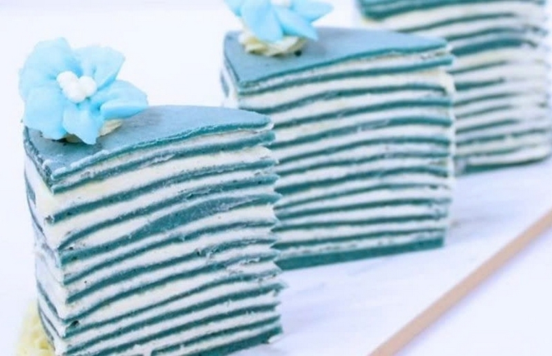 Bánh crepe ngàn lớp hoa đậu biếc ảnh 6
