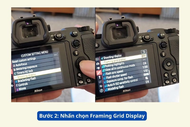 Bật lưới trên máy Nikon Z6, Z50, Zfc 2