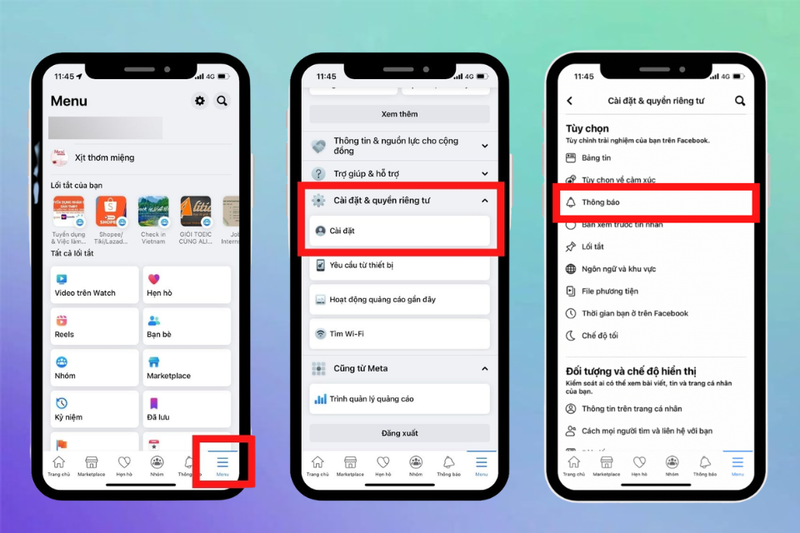 Bật thông báo đẩy trên Facebook