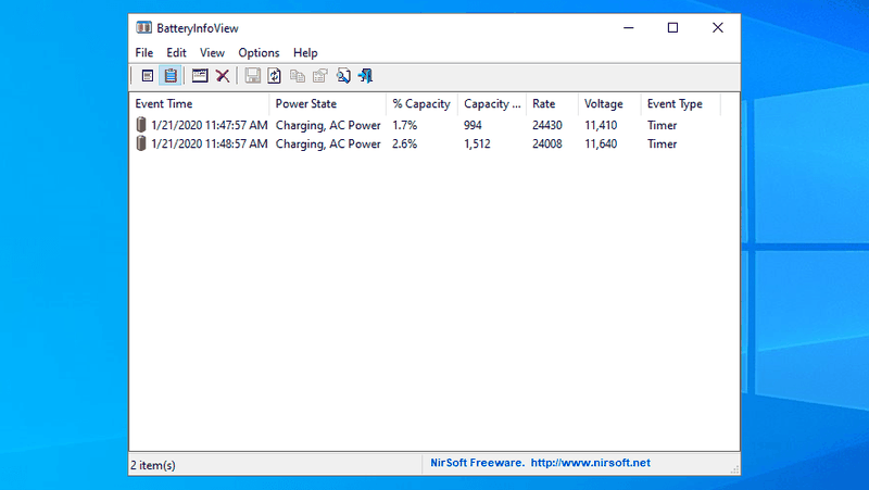 BatteryInfoView 2