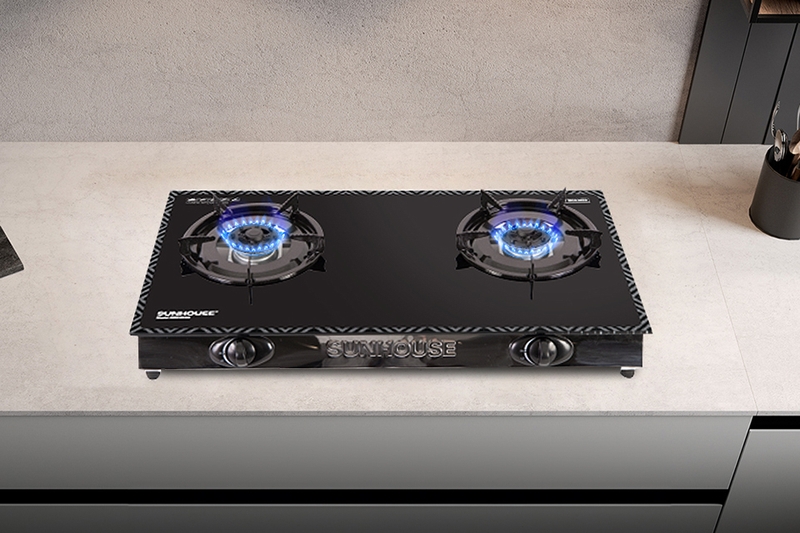 Bếp gas đôi dương kính Sunhouse SHB206MT