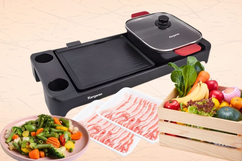 Bếp lẩu nướng Kangaroo KG2500EH 2000 W