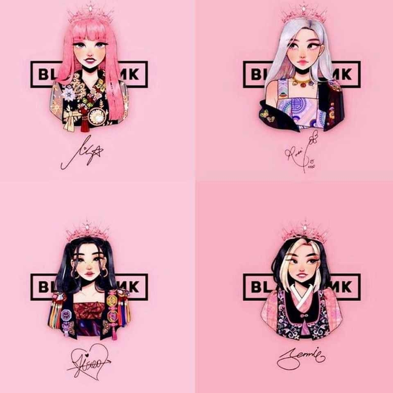 Loat hình ảnh Blackpink anime cute