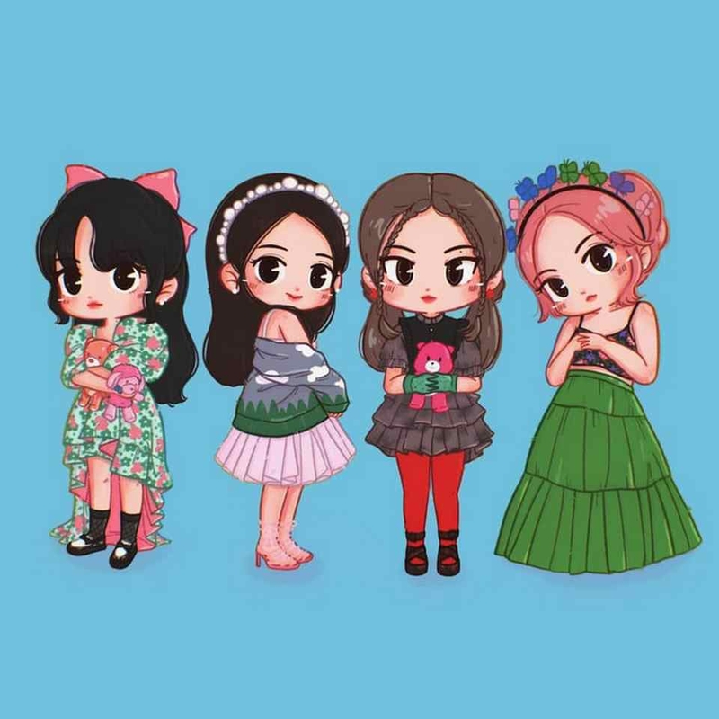 Tuyển tập ảnh Blackpink anime đáng yêu