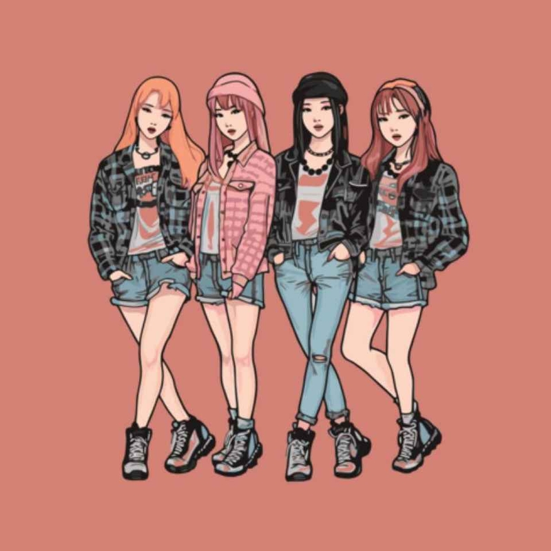 Loạt ảnh Blackpink anime vô cùng thịnh hành