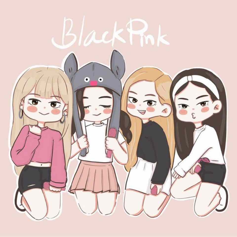 Ảnh Blackpink anime cute, độc đáo