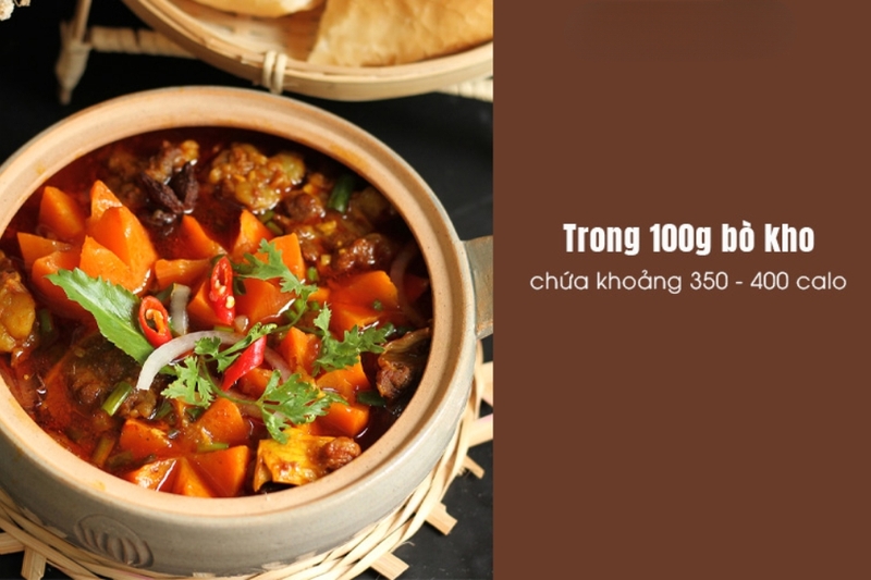 Thịt bò chính là nguồn calo chủ yếu trong món ăn này