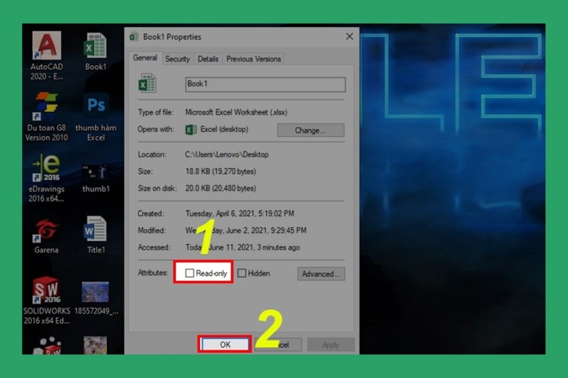 Bỏ thuộc tính Read-only của file Excel bước 4