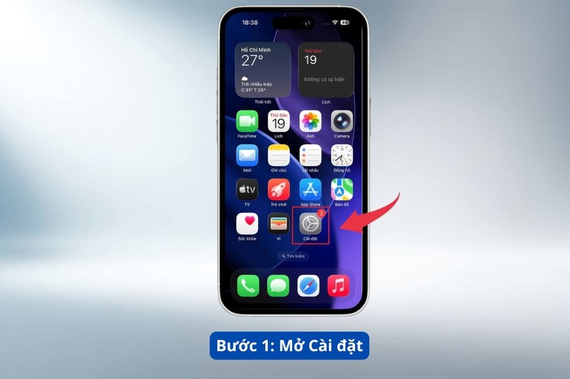 Bước 1_ Mở Cài đặt