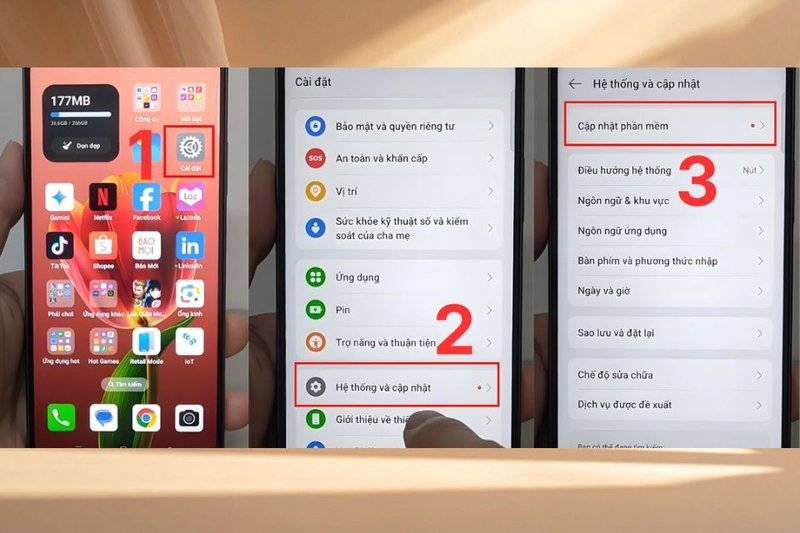 Bước 1_ Mở Cài đặt trên điện thoại OPPO
