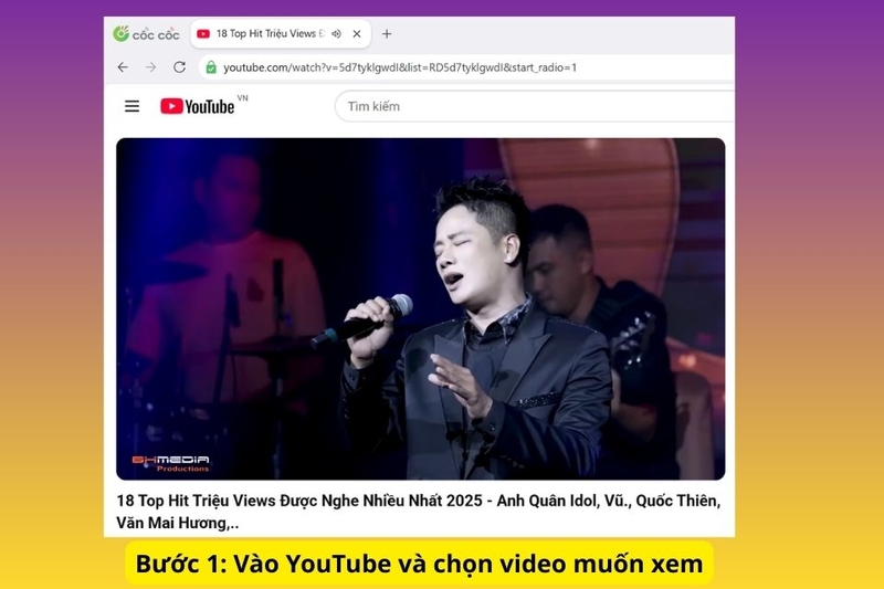 Bước 1 Vào YouTube và chọn video muốn xem
