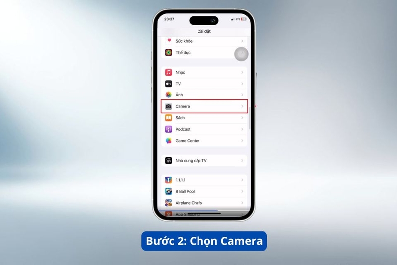 Bước 2_ Chọn Camera