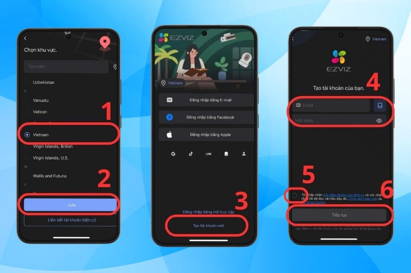 Bước 2 Kết nối camera với điện thoại Samsung bằng EZVIZ