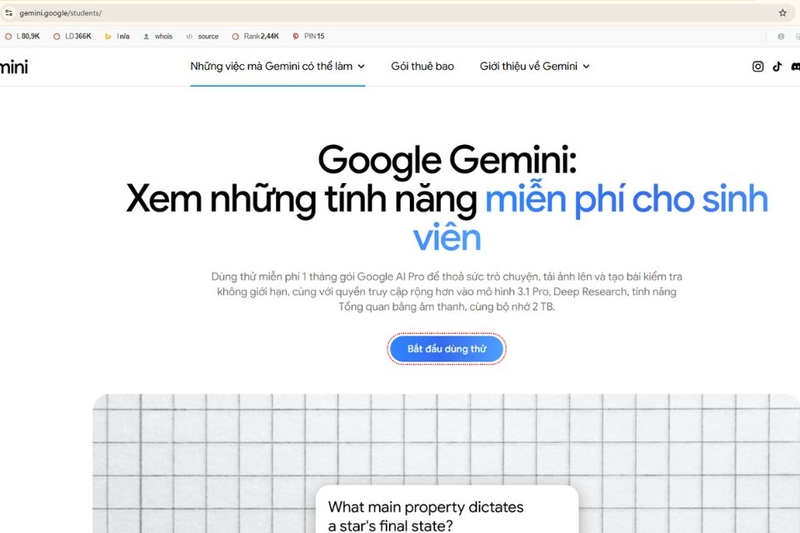 Bước 2_ Truy cập trang ưu đãi dành cho sinh viên