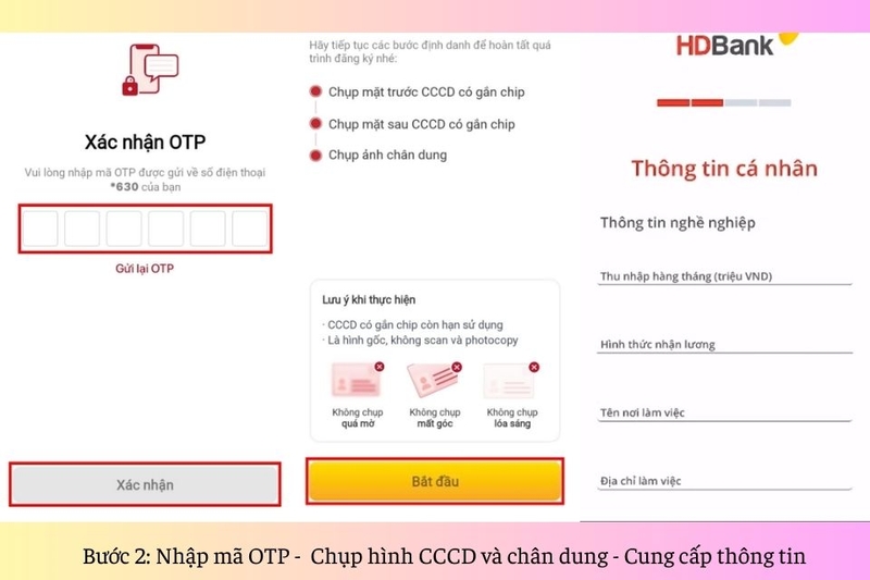 Bước 2 mở thẻ online