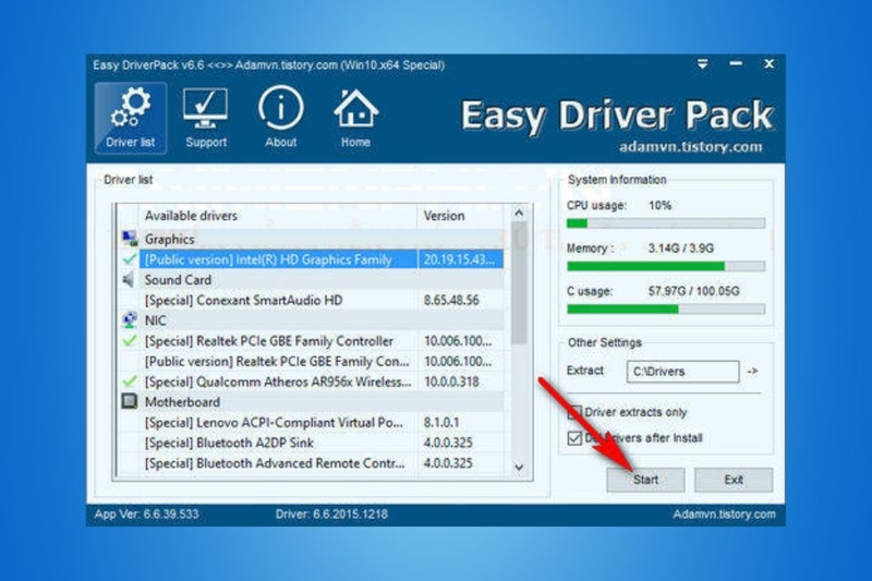 Bước 3_ Bắt đầu cập nhật driver