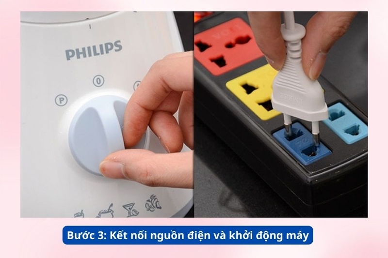 Bước 3_ Kết nối nguồn điện v&agrave; khởi động m&aacute;y