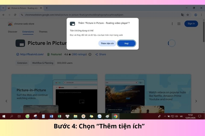 Bước 4 Chọn “Thêm tiện ích”