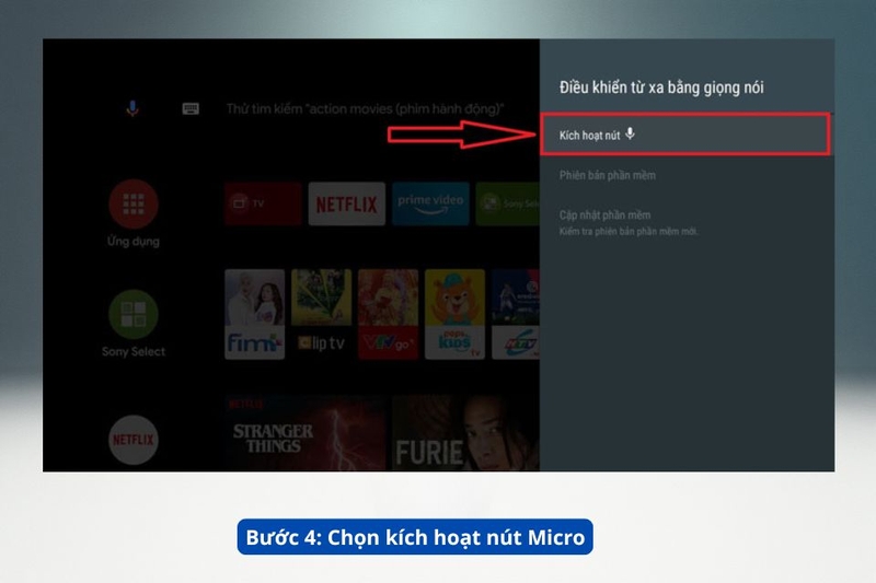Bước 4_ Chọn k&iacute;ch hoạt n&uacute;t Micro