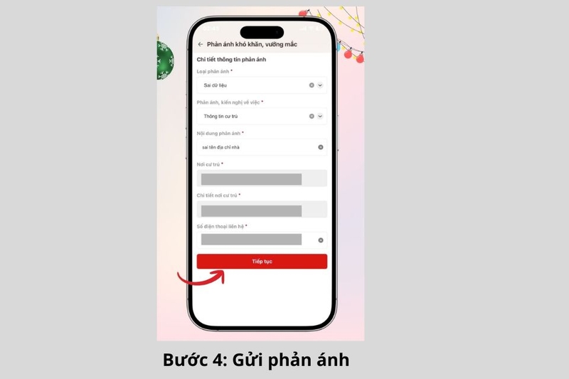 Bước 4 Gửi phản ánh