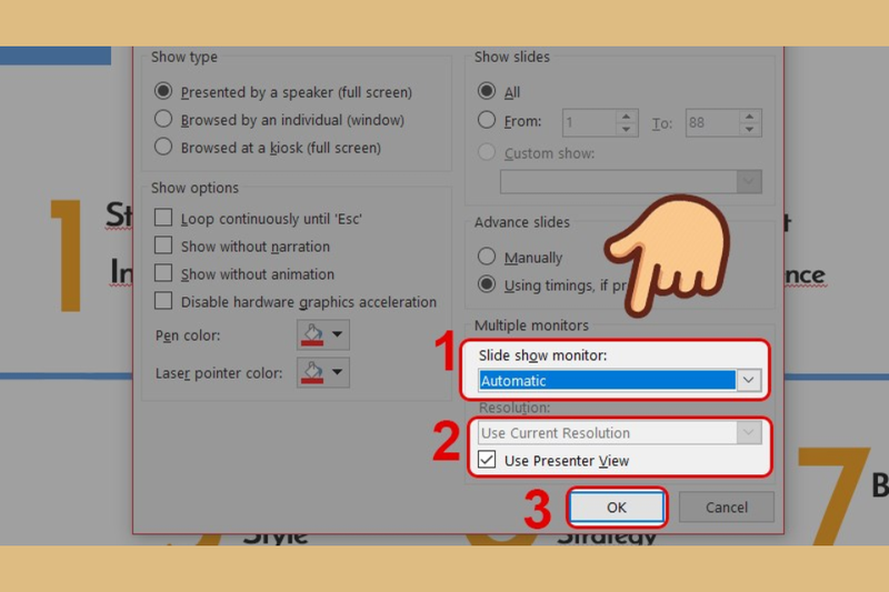 Bước 4_ Kích hoạt Presenter View